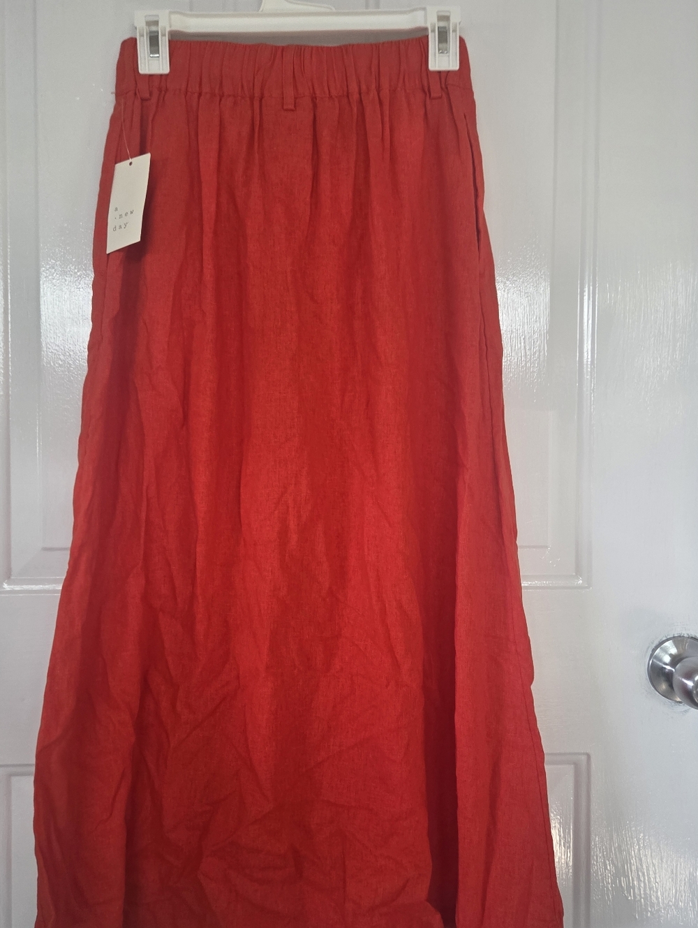 A New Day nwt Orange Women's Midi Skirt -XS - Picture 5 of 6
